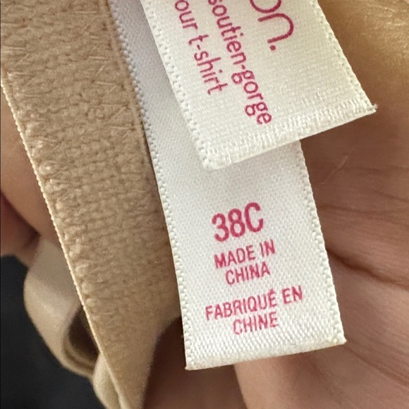 Xhilaration Beige Bra with Pink Detail, 38C - Picture 3 of 7